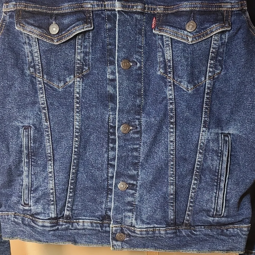 Levi's Men's Dark Blue Denim Jean Jacket - Picture 5 of 13